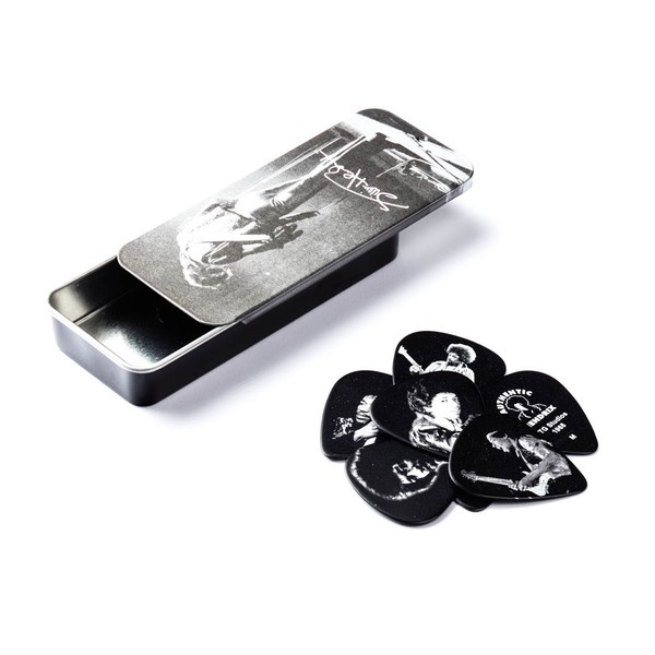 Dunlop Pick Tin - Jimi Hendrix - Silver Portrait Med