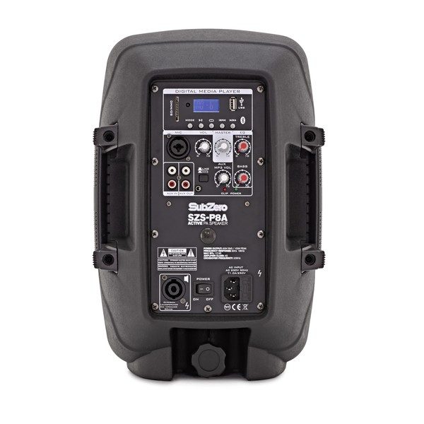 SubZero SZS-P8A 8" Active PA Speaker with Digital Media Player