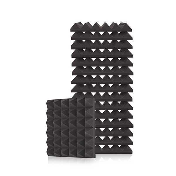 AcouFoam 30cm Acoustic Panels by Gear4music, Pack of 16