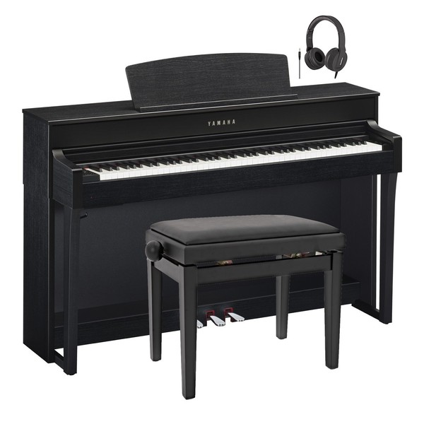 Yamaha CLP 645 Digital Piano Package, Satin Black