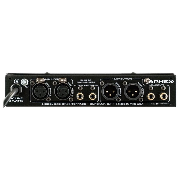 Aphex 124B Two Channel Audio Level Interface - Back