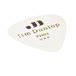Dunlop Genuine Celluloid - White - Thin - 12 picks Angled
