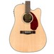 Fender CD-140SCE Dreadnought Electro Acoustic Guitar, Natural Close 