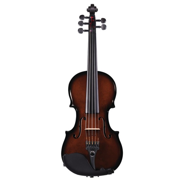 Glasser Carbon Composite Violin - Orange, 5 String, Front