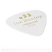 Dunlop Genuine Celluloid - White - Med - 12 picks Angled