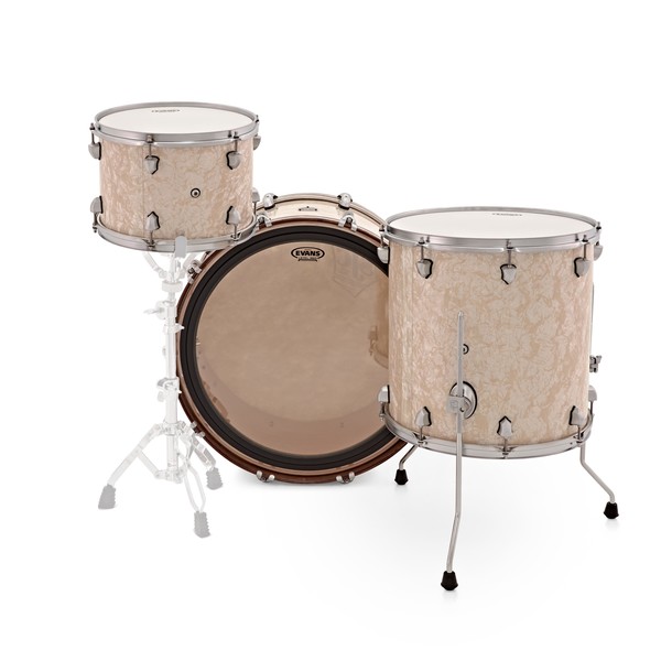 SJC Drums Custom 24" 3pc Shell Pack, Aged White Pearl