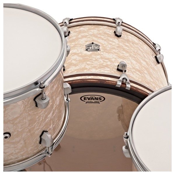 SJC Drums Custom 24" 3pc Shell Pack, Aged White Pearl