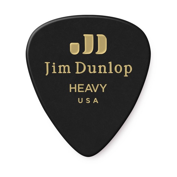 Dunlop Genuine Celluloid 12 Pick Pack Heavy, Black