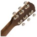 Fender PM-TE Standard Travel Electro Acoustic, All Mahogany Back of Headstock View