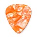 Jim Dunlop Genuine Celluloid 12 Pick Pack Thin, Orange Pearl