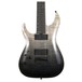 Schecter C-7 SLS Elite Left Handed, Black Fade Burst front close up