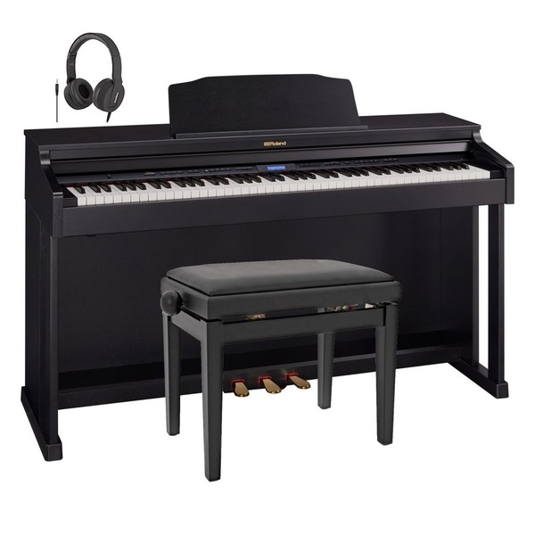 Roland HP601 Digital Piano, Contemporary Black Package