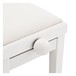 Adjustable Piano Stool by Gear4music, White
