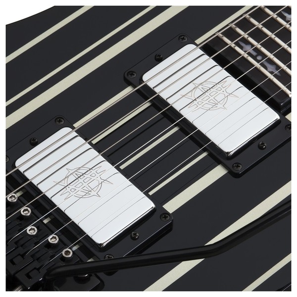 Synyster Custom, Gloss Black w/Silver Pin Stripes