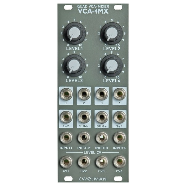 Cwejman VCA-4MX Quad VCA and Mixer - Front