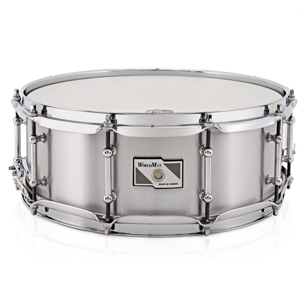 WorldMax 14'' x 5'' Seamless Aluminum Snare Drum, Chrome HW