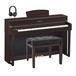 Yamaha CLP 635 Digital Piano Package, Rosewood