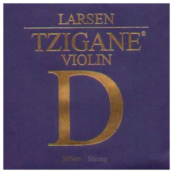 Larsen Tzigane Strong Violin D String, Silver Wound