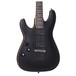 Schecter Demon-6 Left Handed, Aged Black Satin front close up