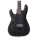 Schecter Demon-6 FR Left Handed, Aged Black Satin front close up