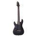 Schecter Demon-7 String Left Handed, Aged Black Satin front view