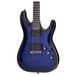 Schecter Blackjack SLS C-1 Active, See Thru Blue Burst front close up