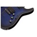 Schecter Blackjack SLS C-1 Active, See Thru Blue Burst front controls