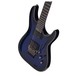 Schecter Blackjack SLS C-1 FR Active, See Thru Blue Burst front close up angle