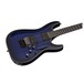 Schecter Blackjack SLS C-1 FR Active, See Thru Blue Burst front top angle