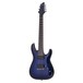 Schecter Blackjack SLS C-7 Active, See Thru Blue Burst front view