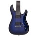 Schecter Blackjack SLS C-7 Active, See Thru Blue Burst front close up