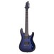 Schecter Blackjack SLS C-7 Passive, See Thru Blue Burst front view