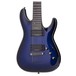 Schecter Blackjack SLS C-7 Passive, See Thru Blue Burst front view close up