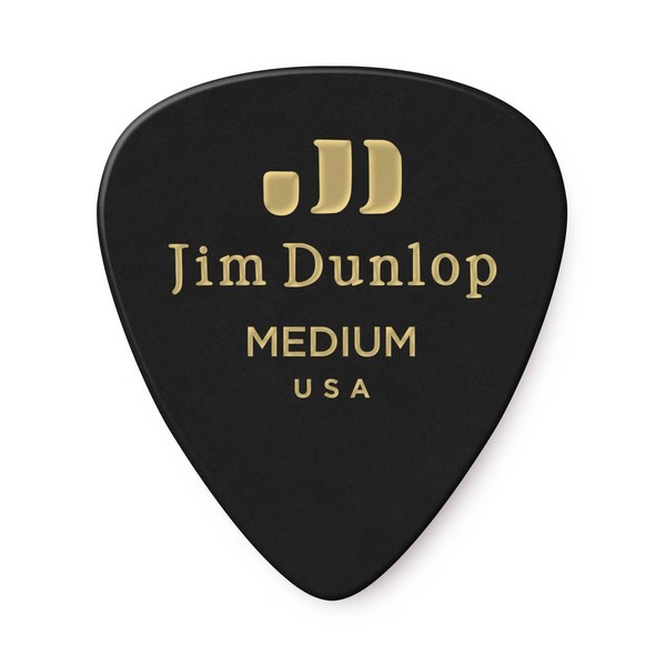 Dunlop Genuine Celluloid 12 Pick Pack Med, Black