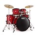 Natal EVO 22''-Drum-Kit mit Hardware, Becken, Extra-Crash, rot