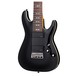 Schecter Omen-8 Active 8 String, Black front close up view