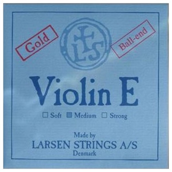 Larsen Medium Gold Violin E String, Ball End
