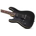 Schecter Omen-6 Left Handed, Gloss Black front body tilt