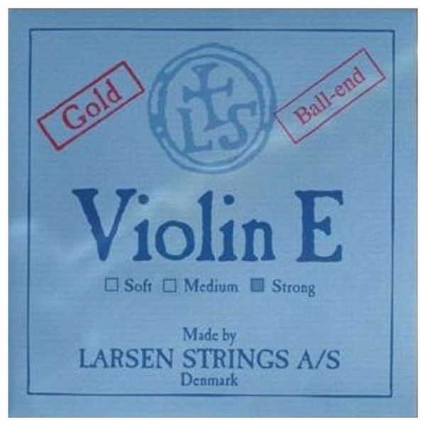 Larsen Strong Gold Violin E String, Ball End