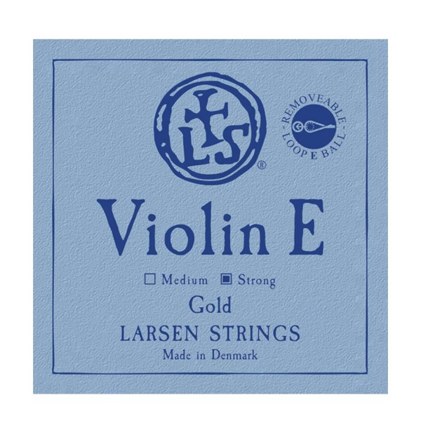 Larsen Strong Gold Violin E String, Ball / Loop End