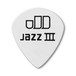 Jim Dunlop Tortex White Jazz III Back of Pick