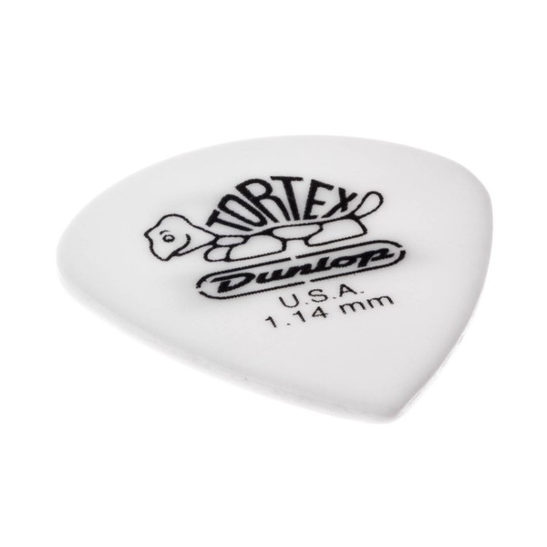 Jim Dunlop Tortex White Jazz III Angled View