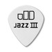 Jim Dunlop Tortex White Jazz III 1.14mm, Back of Pick