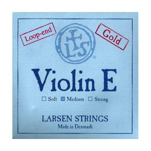 Larsen Medium Gold Violin E String, Loop End