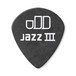Jim Dunlop Tortex Pitch Black Jazz III 0.73mm, Back of Pick