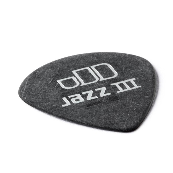 Jim Dunlop Tortex Pitch Black Jazz III 1.14mm, Angled View