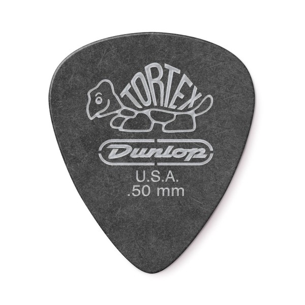 Jim Dunlop Tortex Pitch Black Standard 0.50mm, 12 Pick Pack Main Image