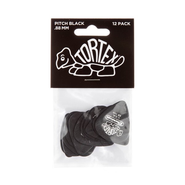 Jim Dunlop Tortex Pitch Black Standard 0.88mm, Packet