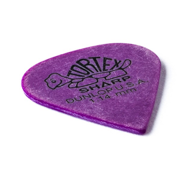 Jim Dunlop Tortex Sharp 1.14mm, Angled View