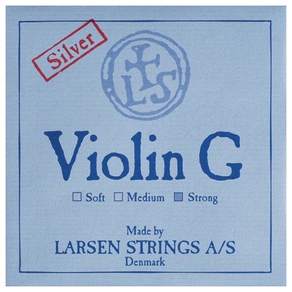 Larsen Strong Violin G String, Silver Wound